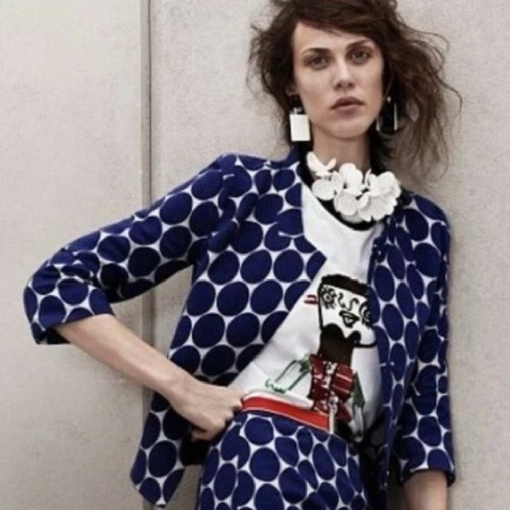 Marni Blue Polka Dot Jacket